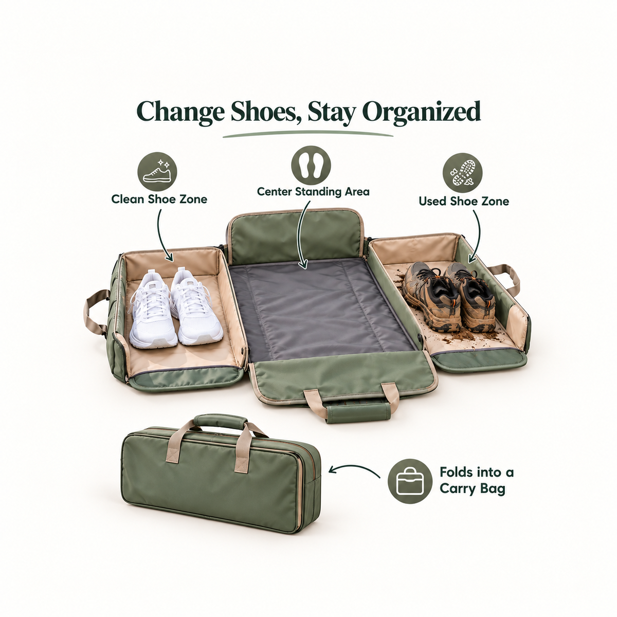 3-in-1 Shoe Changing & Storage Bag