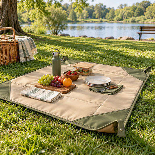 Convertible Outdoor Utility Mat and Carry Basket