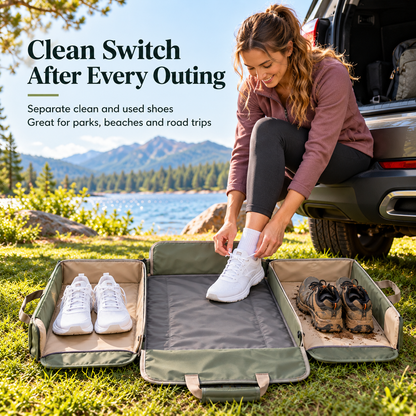 Convertible Outdoor Shoe Change Mat and Carry Bag